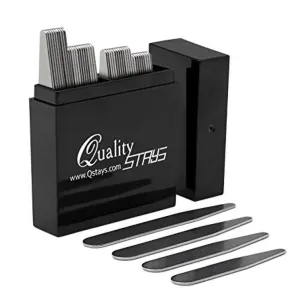44 Metal Collar Stays - 4 sizes in a Box Mix