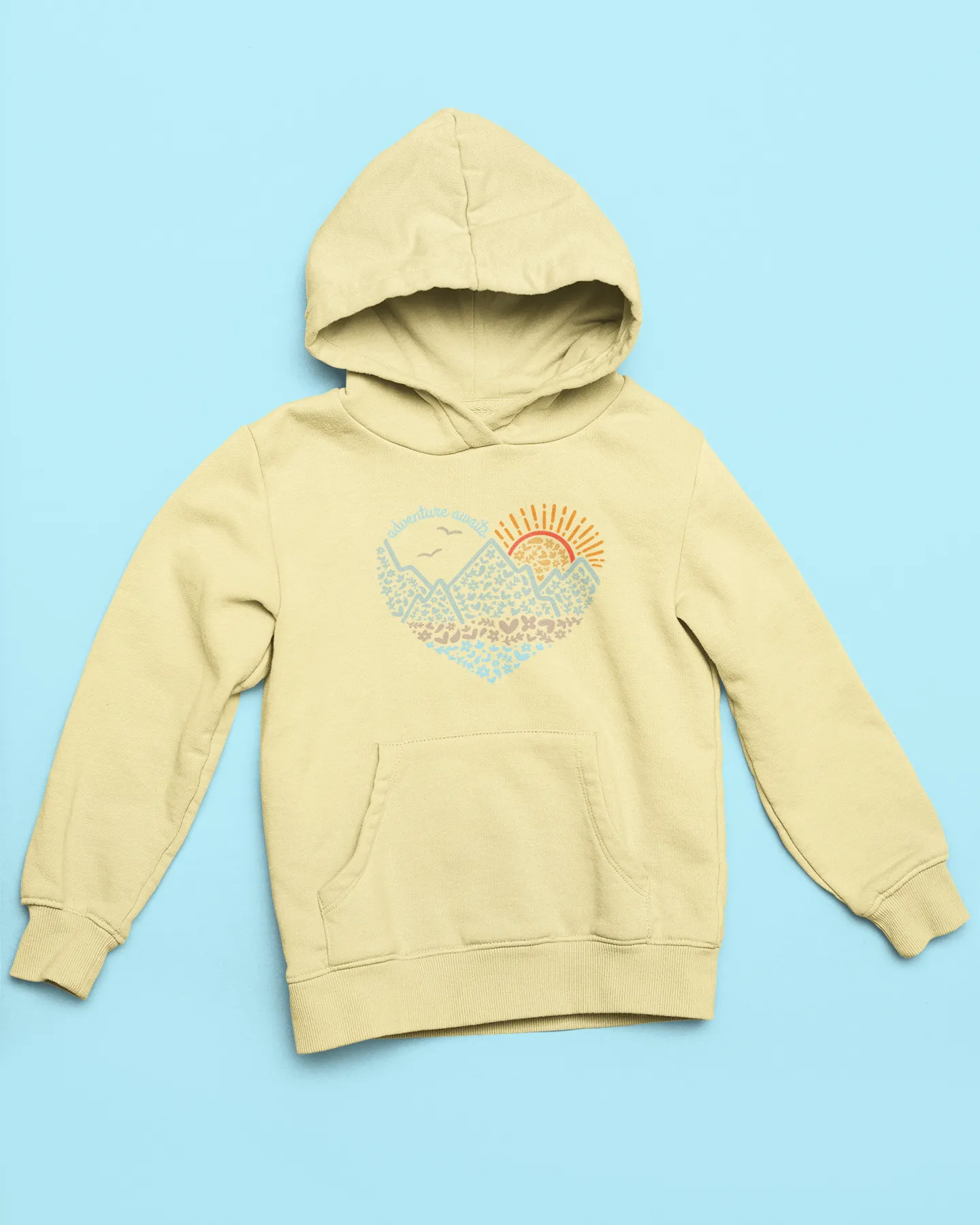 ADVENTURE AWAITS SOFT STYLE HOODIE