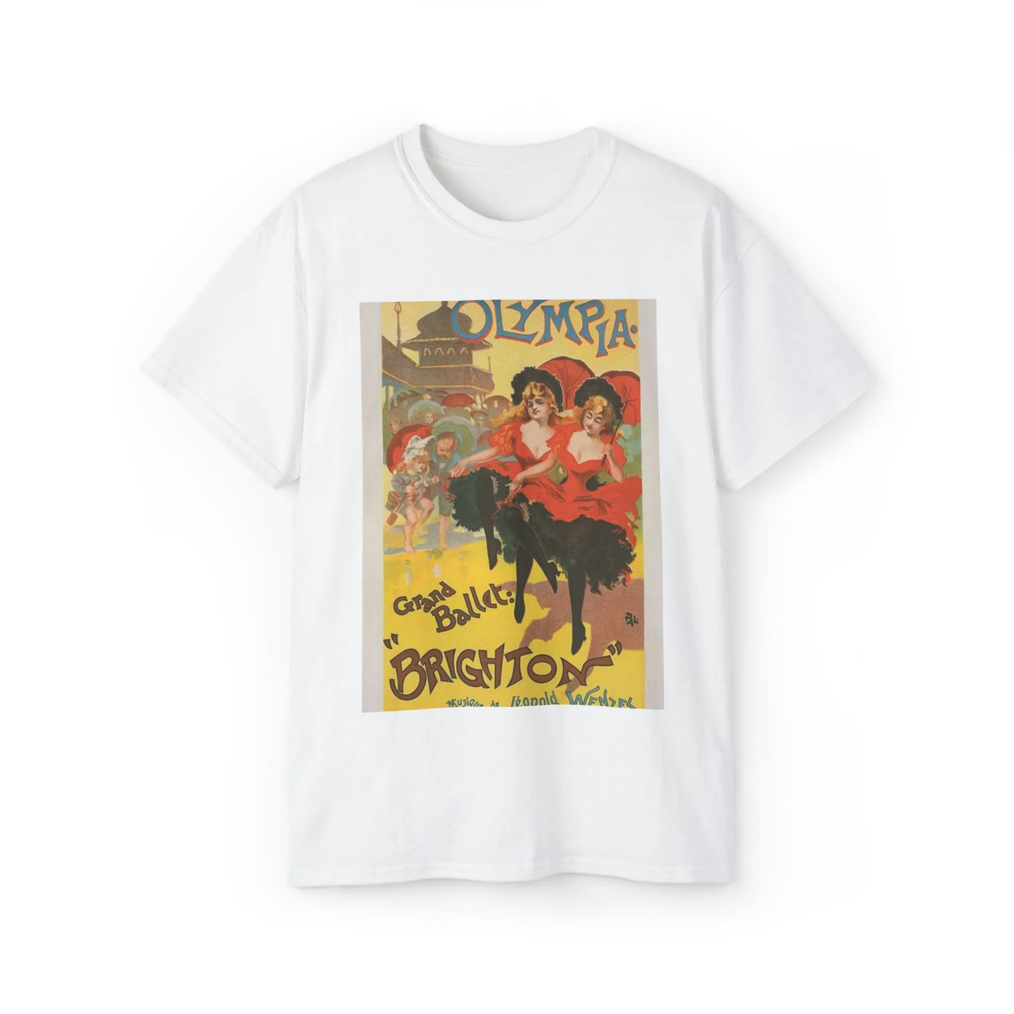 Affiche pour le Théâtre Olympia, "Grand ballet Brighton". White T-Shirt Gildan 2000 Cotton Unisex