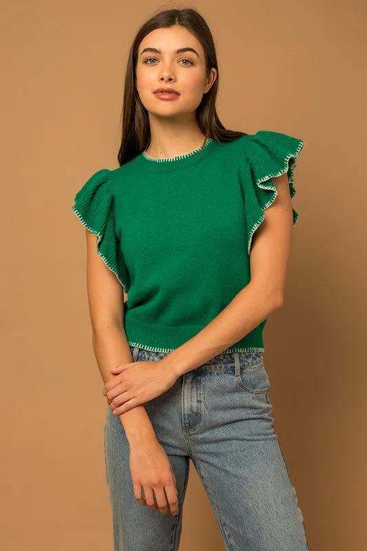 All I Want Ruffle Sweater