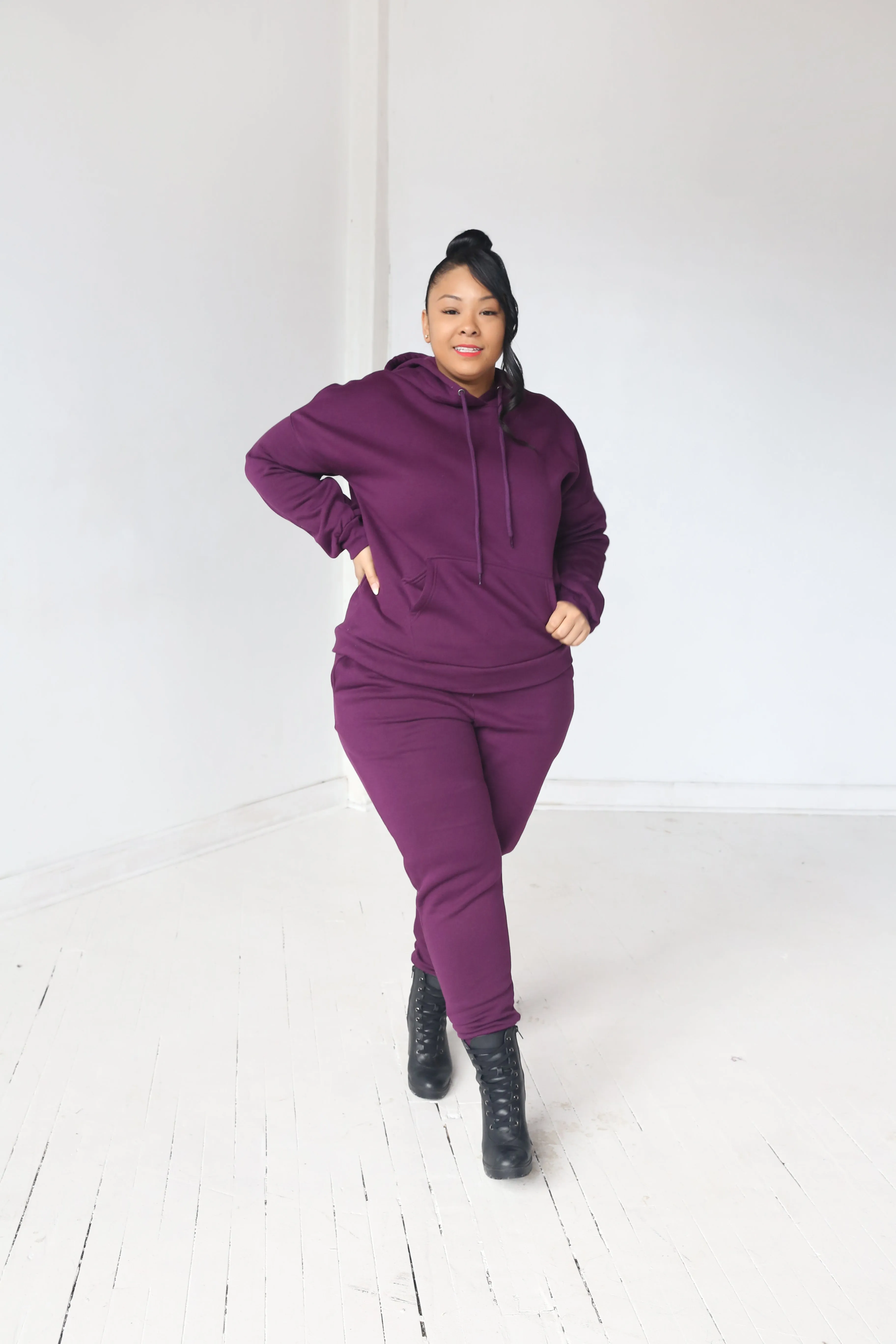 Basic Jogger Set | Plum