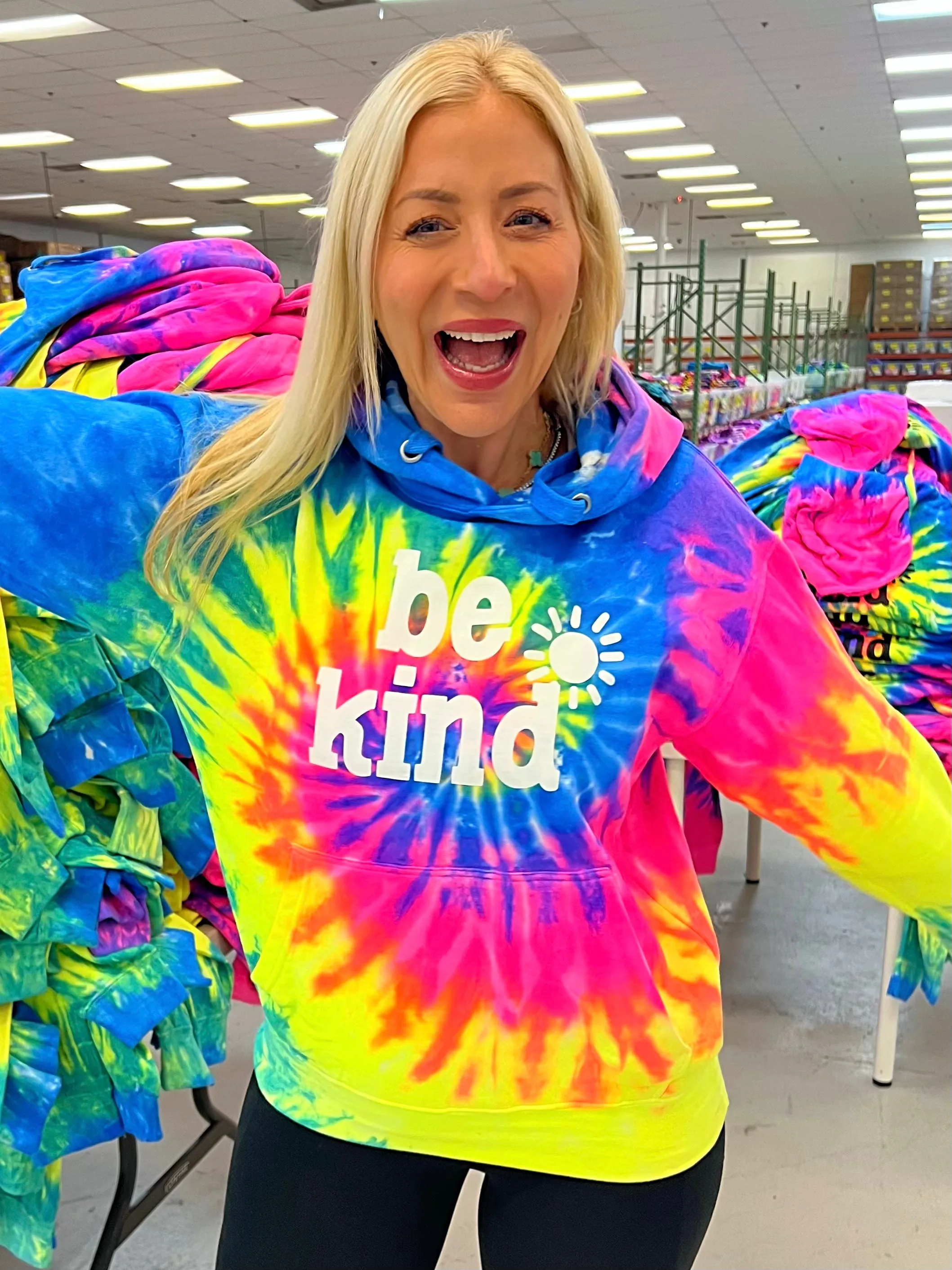 Be Kind Neon Rainbow Hoodie