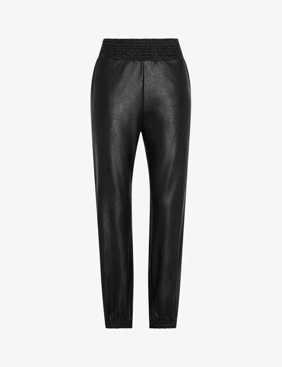 Commando Faux Leather Smocked Jogger