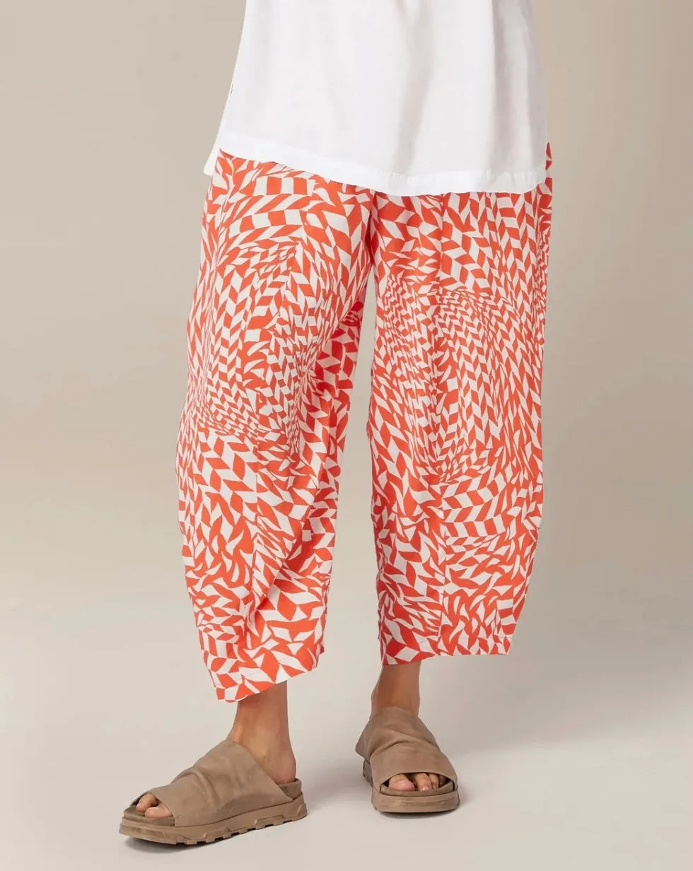 Coral & White Trousers - Sahara