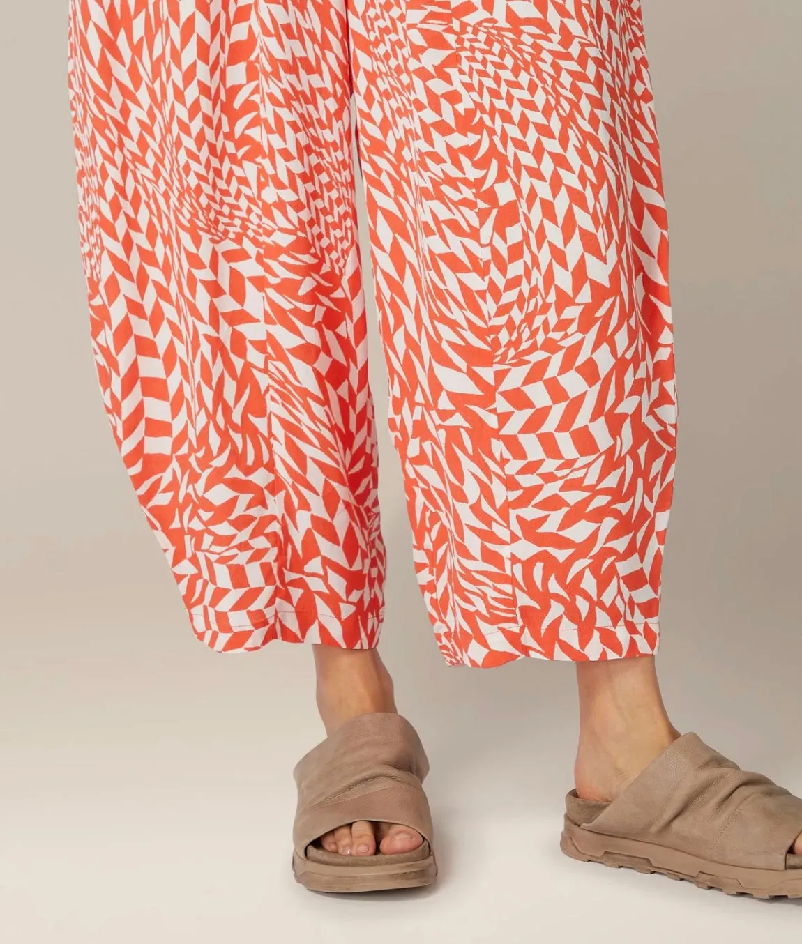 Coral & White Trousers - Sahara