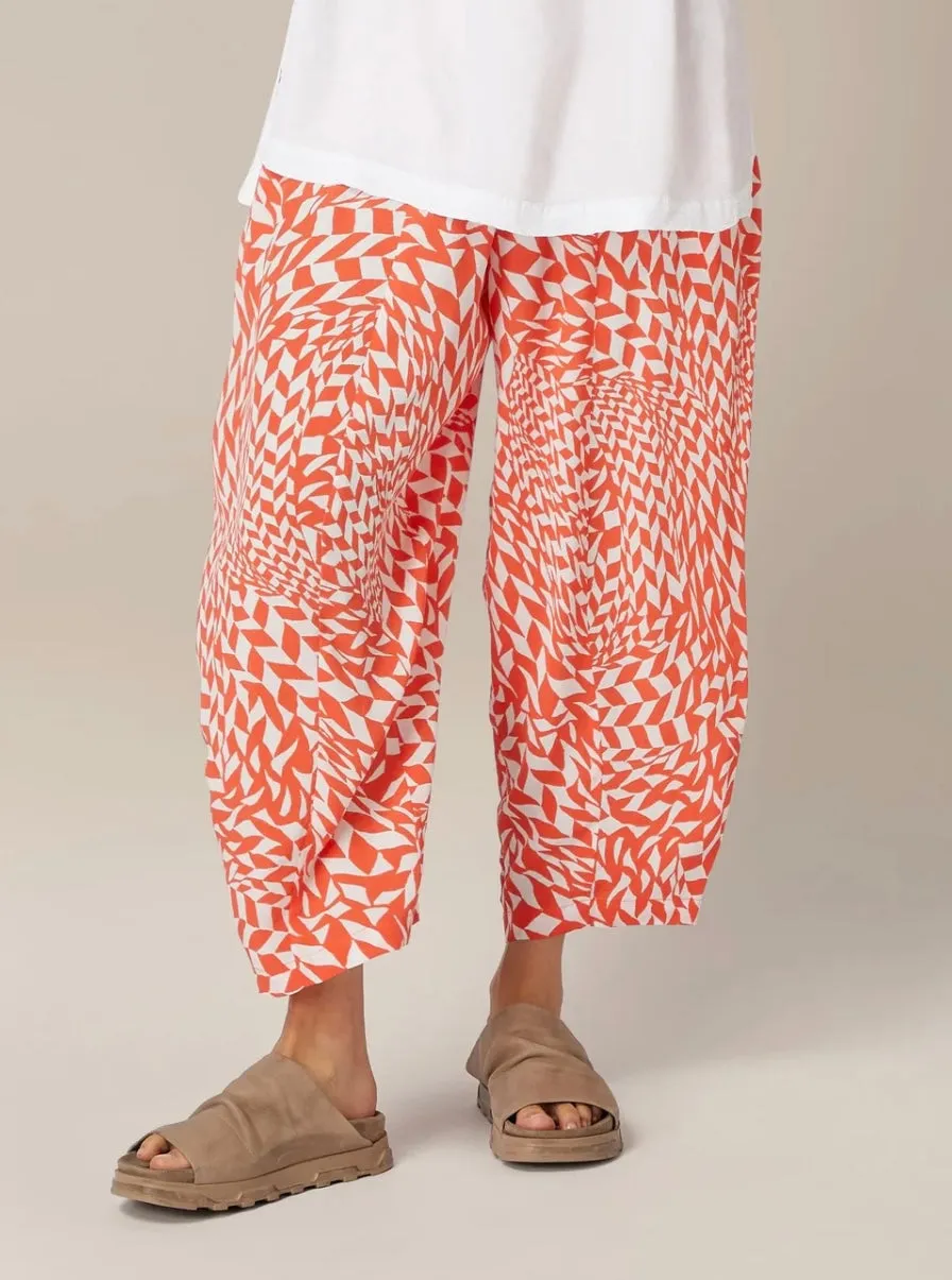 Coral & White Trousers - Sahara