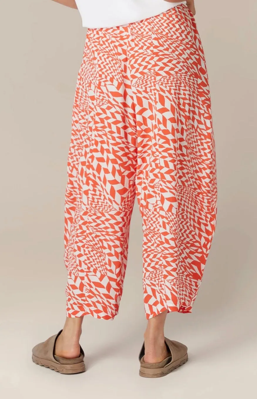 Coral & White Trousers - Sahara
