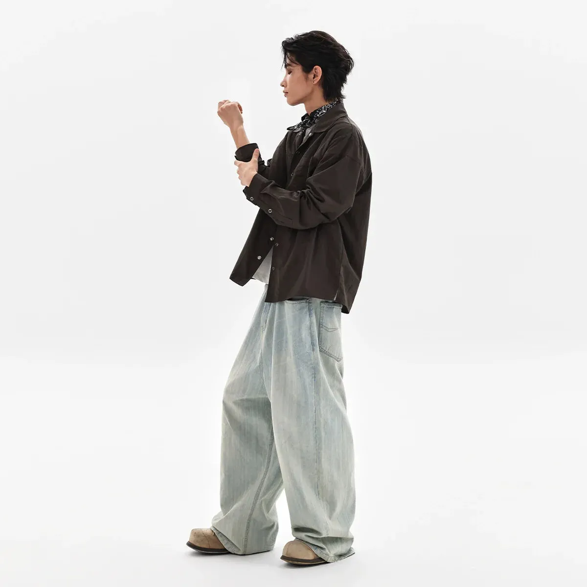 Cuban Collar Shirt Jacket