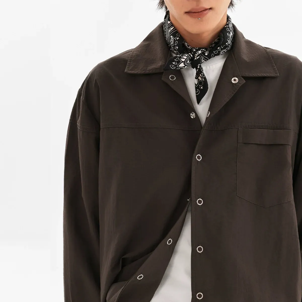 Cuban Collar Shirt Jacket