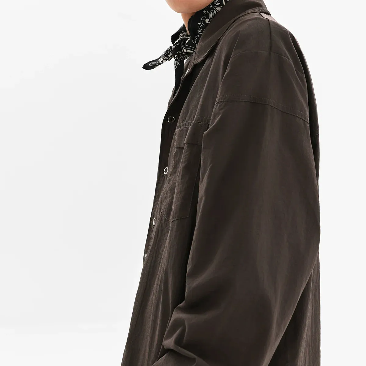 Cuban Collar Shirt Jacket