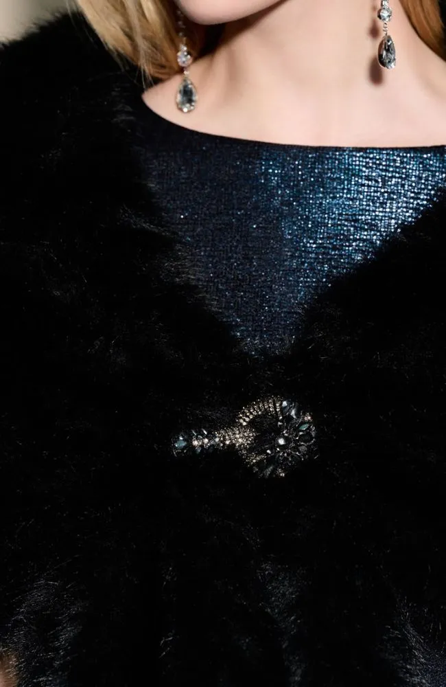 Faux Fur Cape