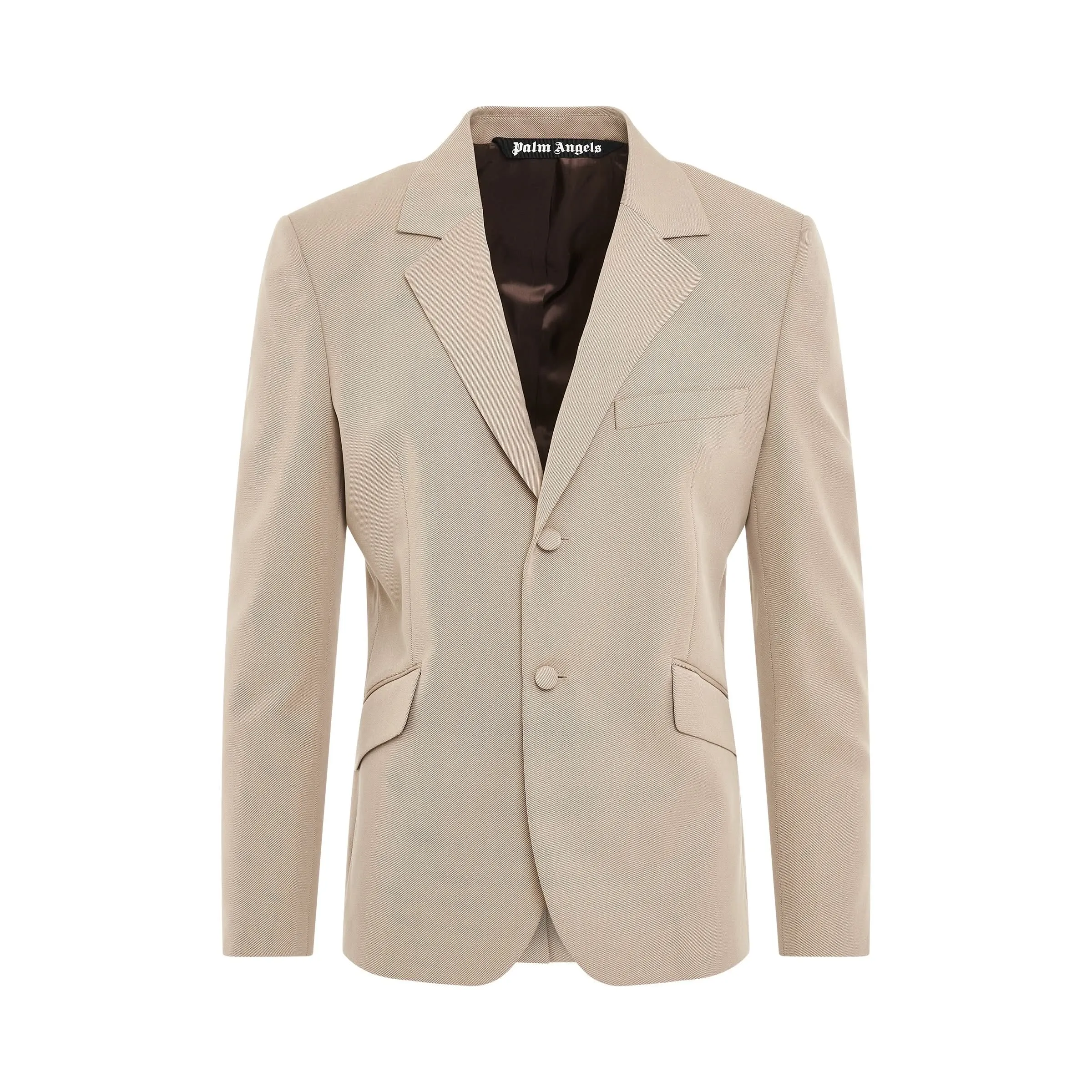 Fitted Retro Blazer in Beige