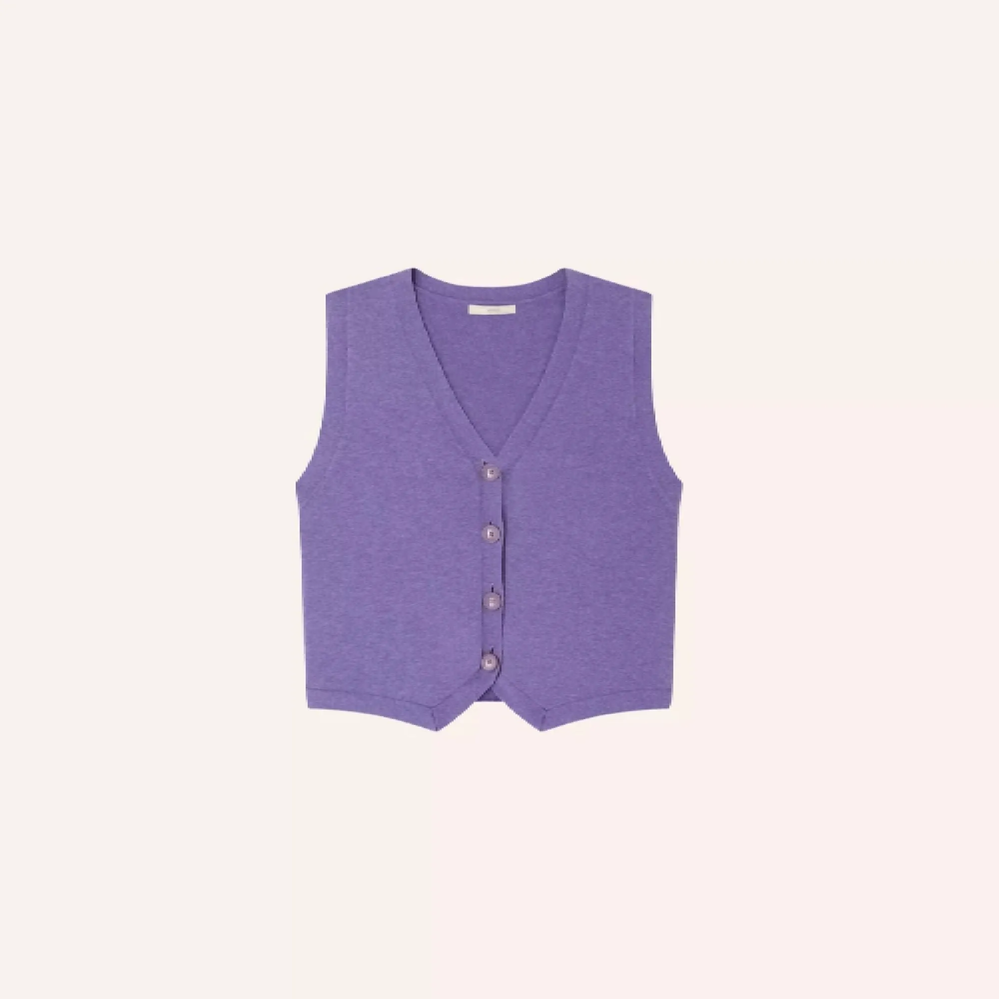 Giancarlo Sleeveless Cardigan (Amethyst)