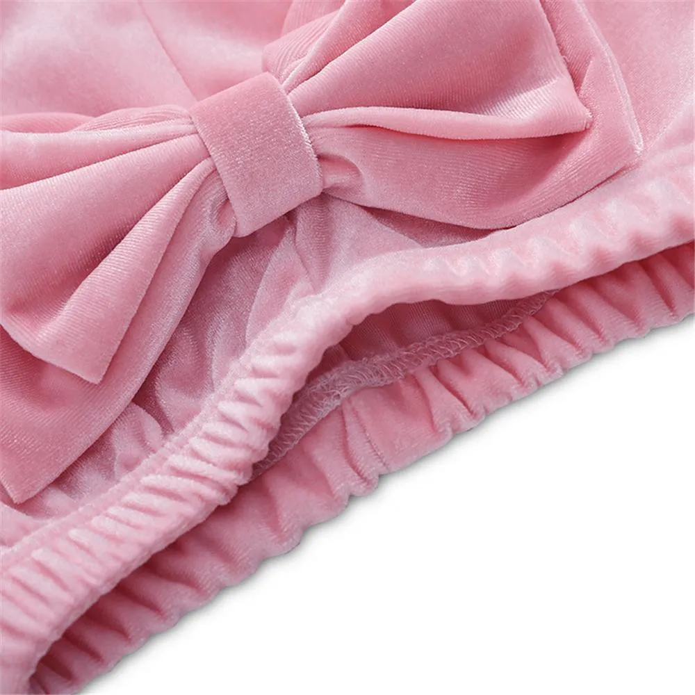 Girls Solid Crew Neck Long Sleeve Top & Trousers Girls Clothes Wholesale
