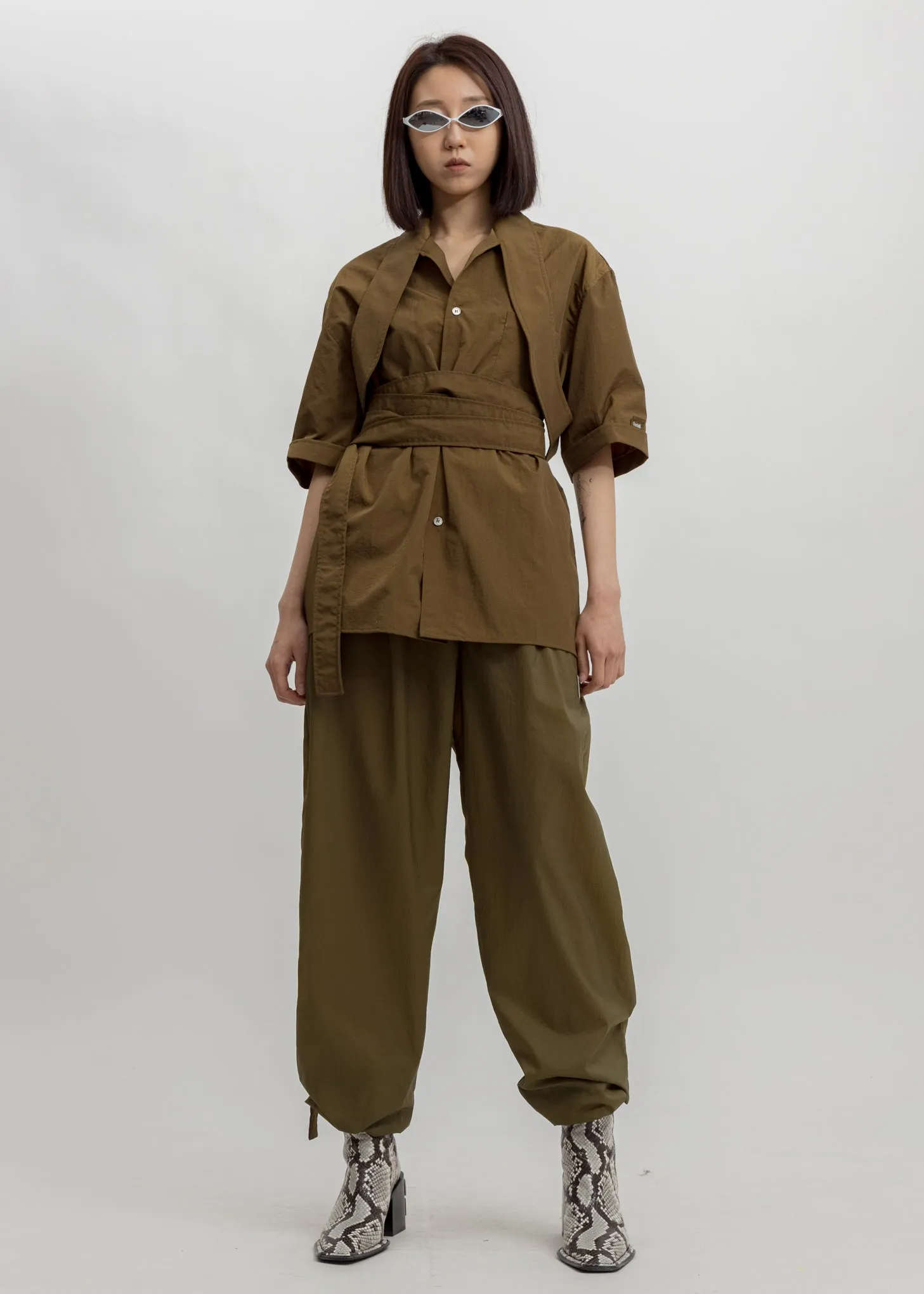 Khaki Jogger With Shield Logo