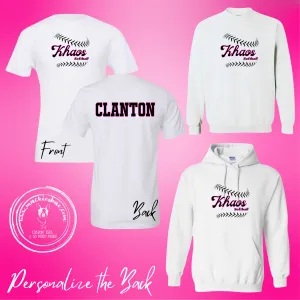 Khaos- Khaos Softball White Gear with Back Personalization