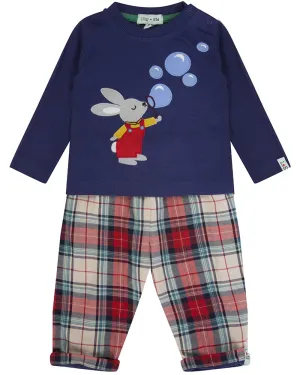 Lilly   Sid Top & Trousers - Bunny Bubbles