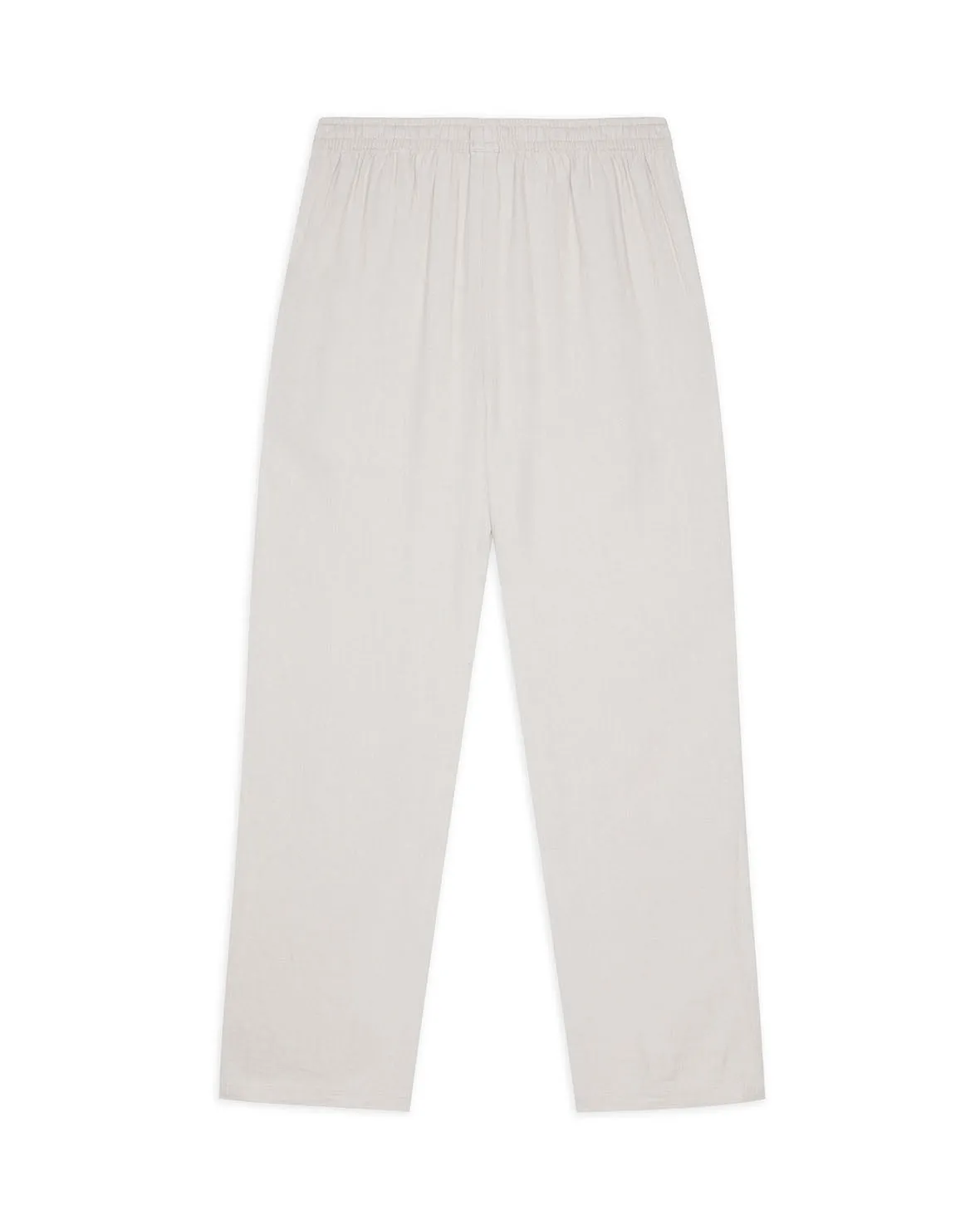 Linen-Blend Relaxed Trousers - Natural