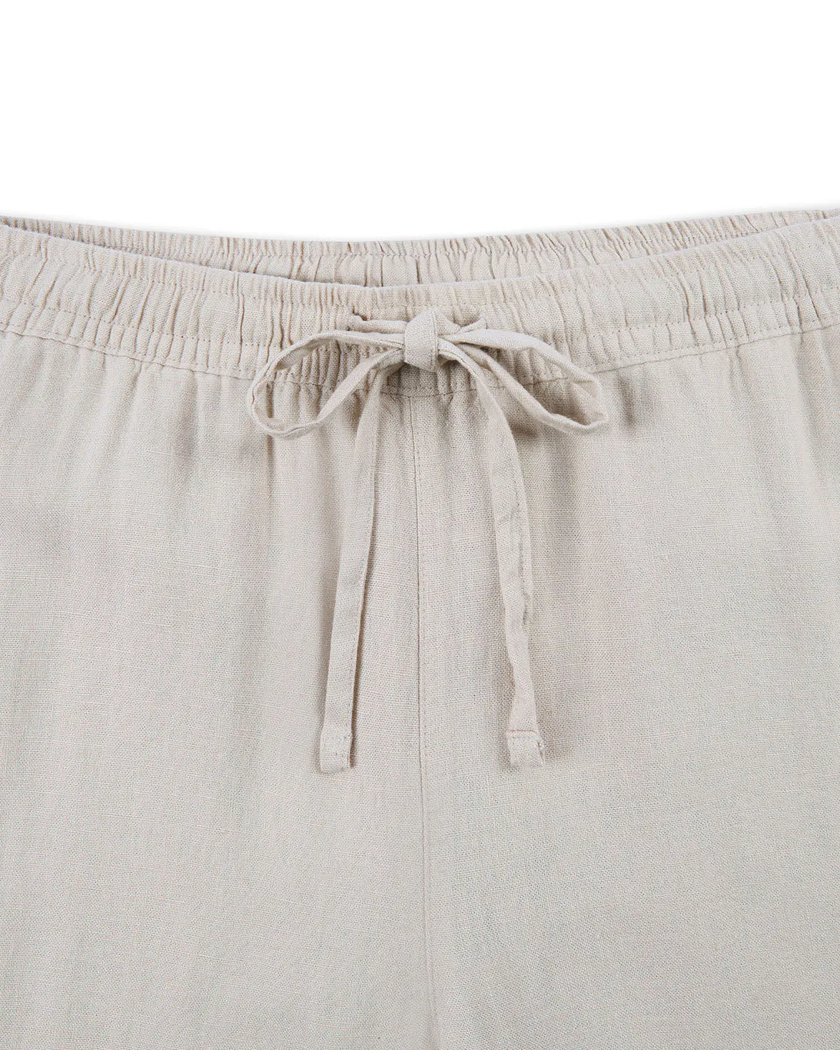 Linen-Blend Relaxed Trousers - Natural