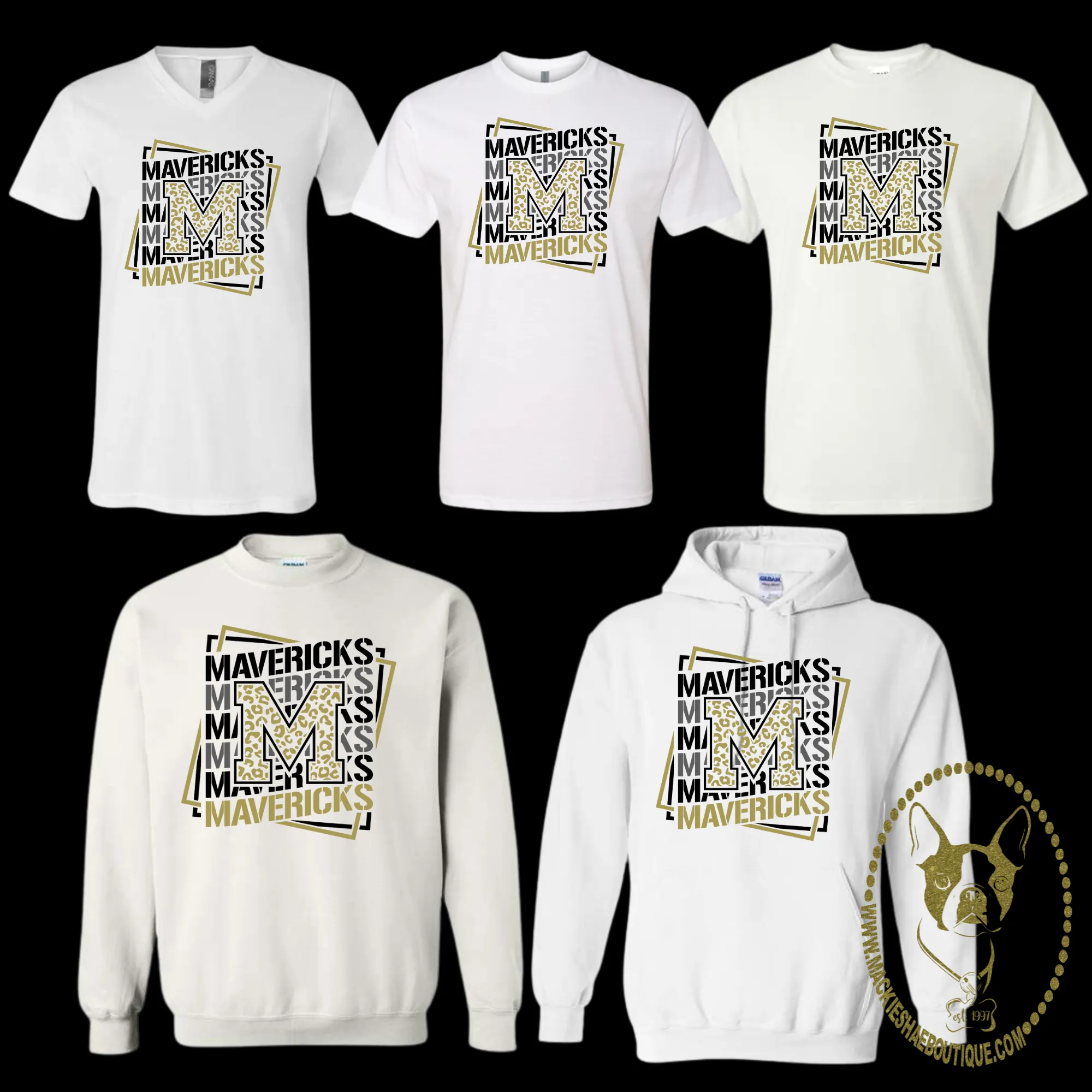 Mavs- Mavericks Leopard Square Gear (5 Shirt Options)