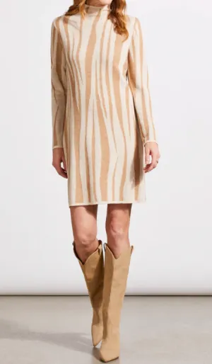 MB Funnel Neck Jacquard Sweater Dress - HQ