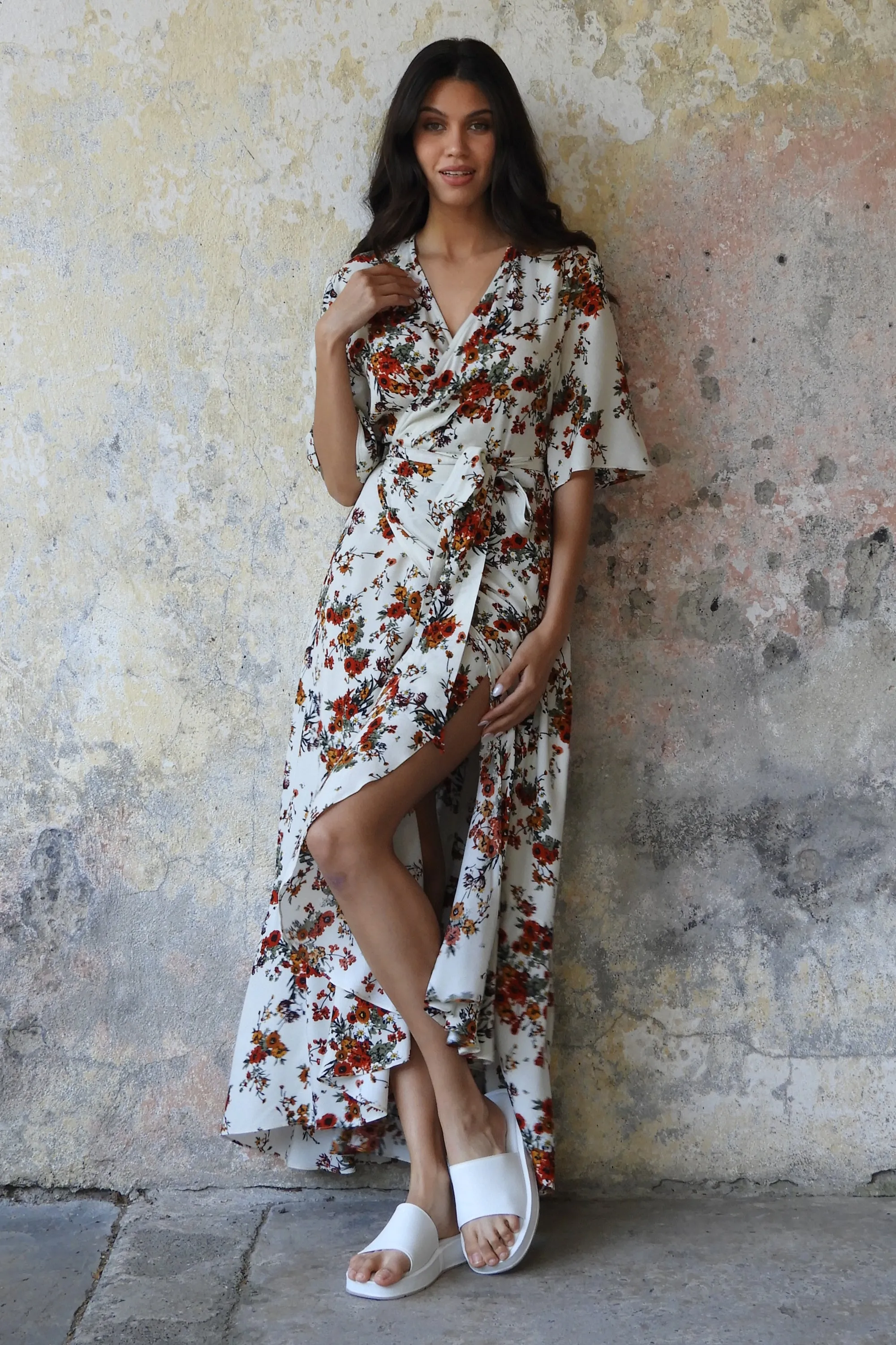 PEONY Floral Wrap Dress