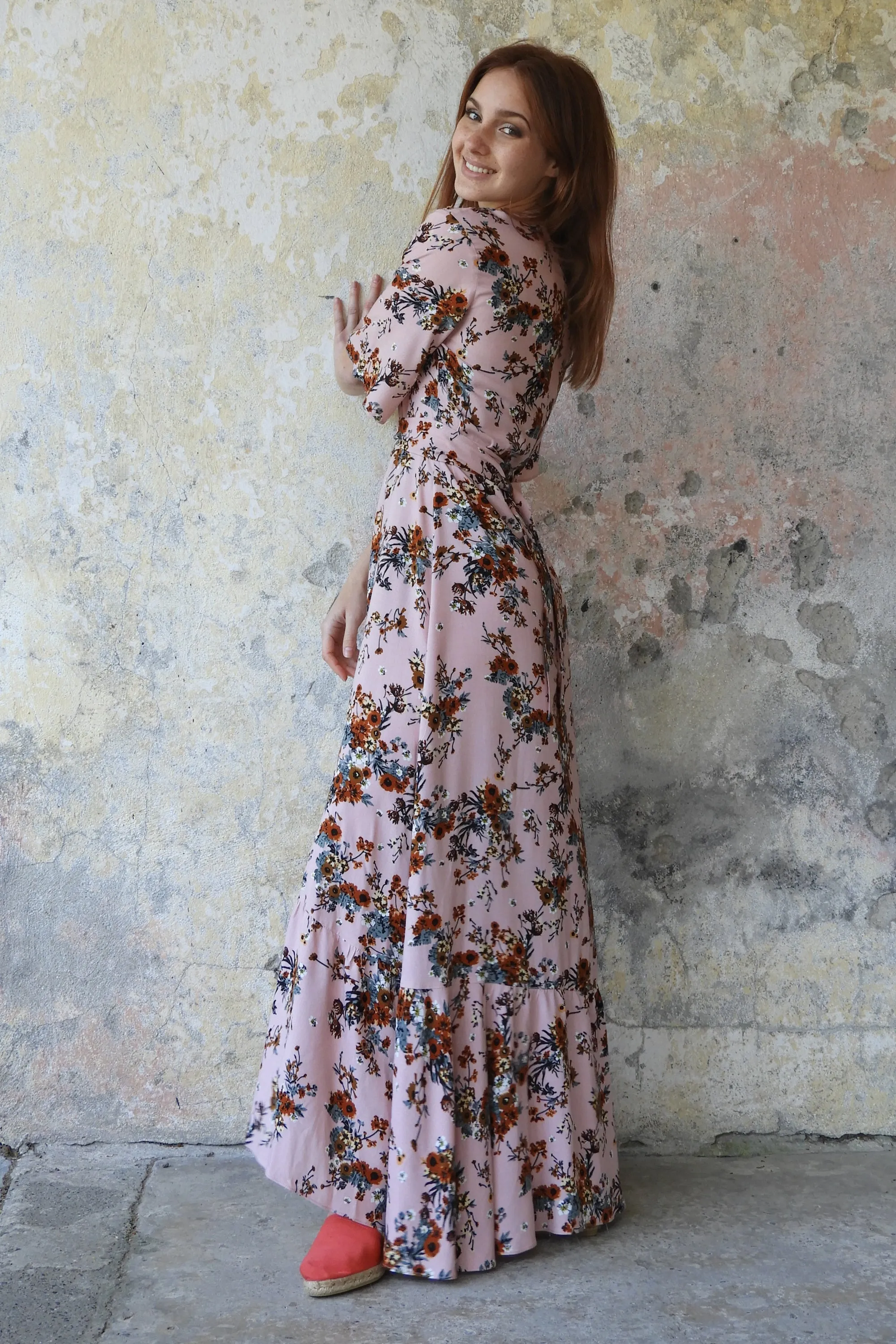 PEONY Floral Wrap Dress