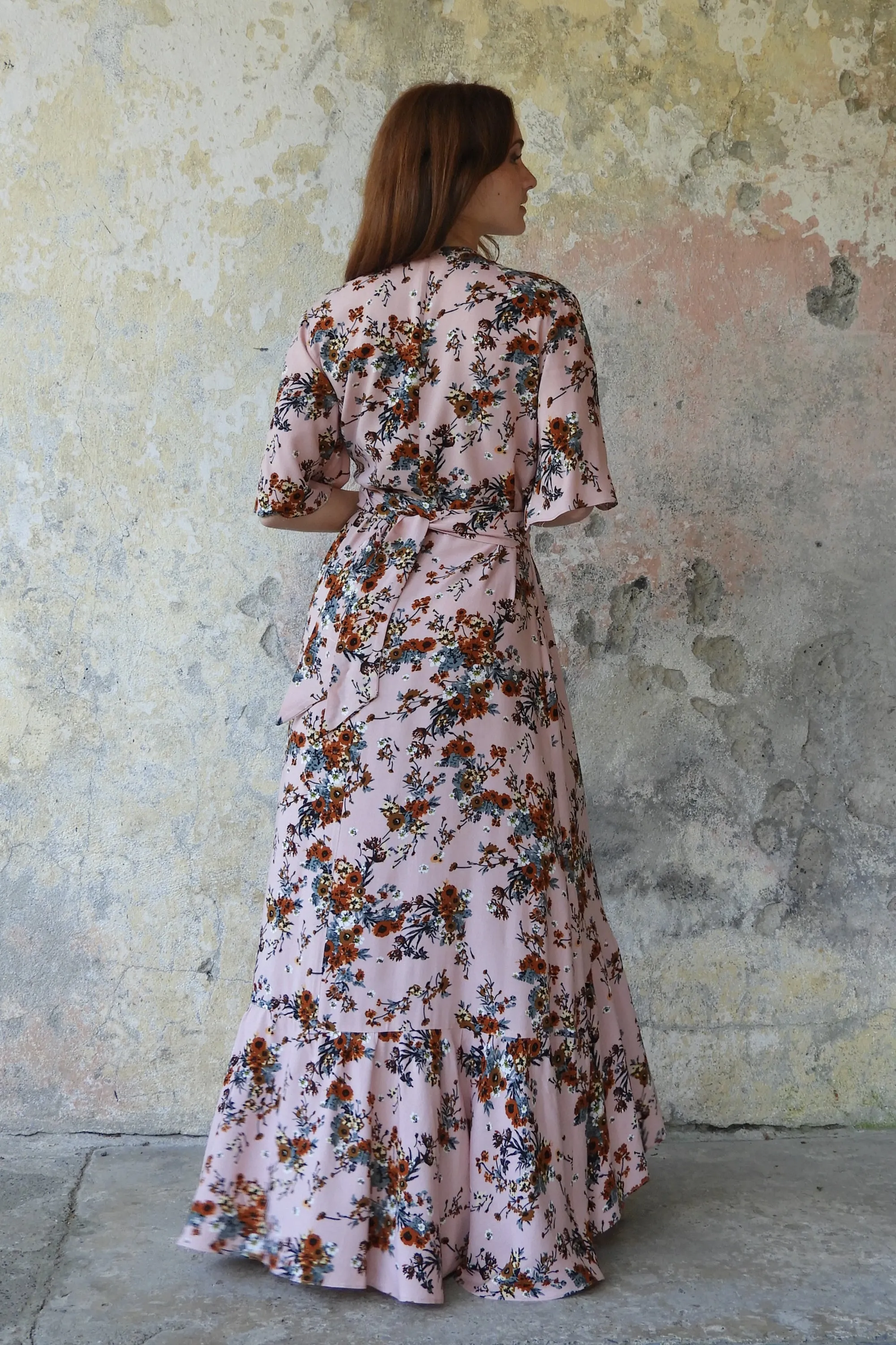 PEONY Floral Wrap Dress