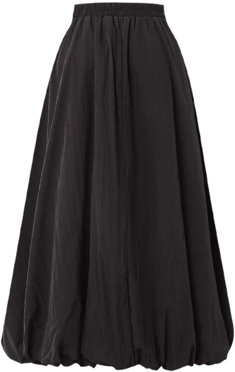 Pompon Bouffant Skirts for WomenBohemian Style Midi Skirt with Stretch A Line Trendy Summer Loose Skirts