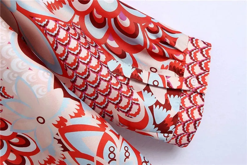 PRINTED SHIRT WITH SCARF