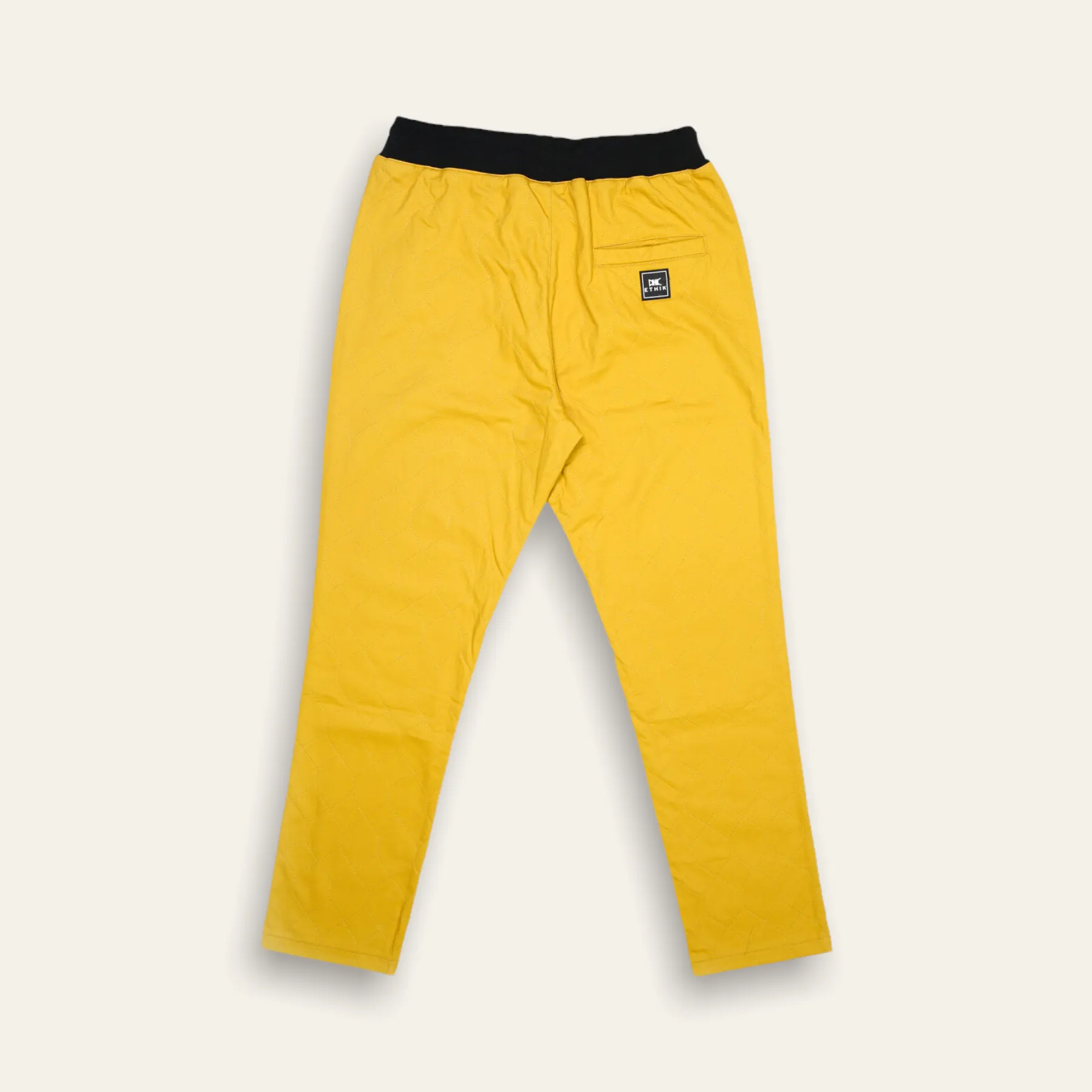Quilted Joggers | Yellow
