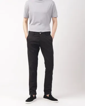 Rare Rabbit Men's Trews-22 Black Solid Mid-Rise Regular Fit Trouser