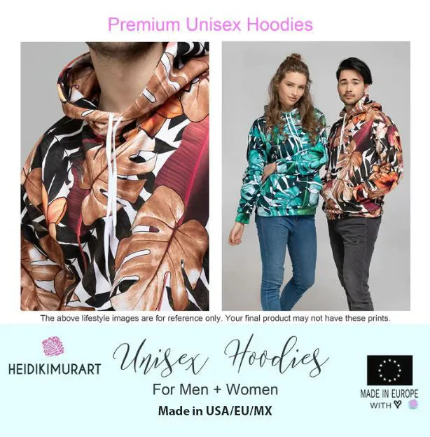 Red Plaid Print Unisex Hoodie, Plaid Print Unisex Soft Fleece Designer Hoodie- Made in USA/MX/EU