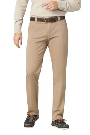 Roma Cotton Stretch Regular Chinos - Beige