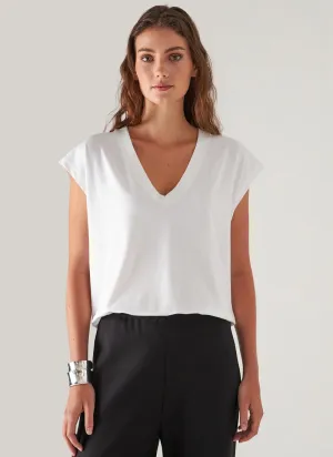 Short Sleeve Iconic V neck Dolman Tee