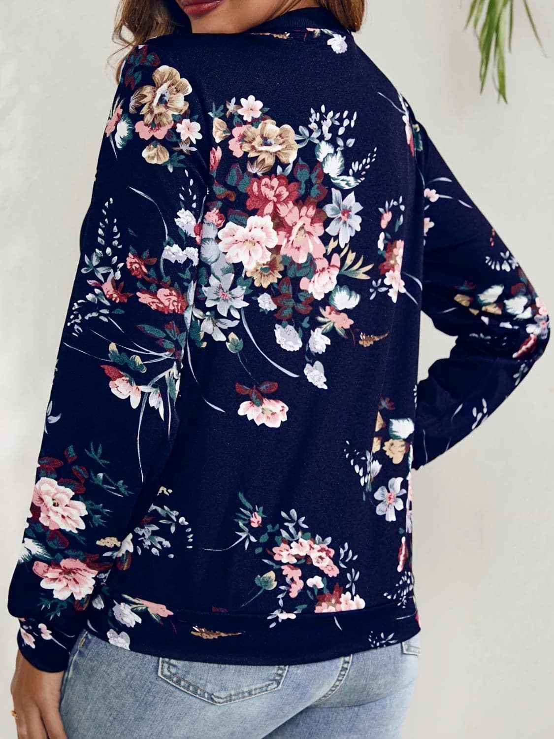 Stylish printed long sleeve jacket