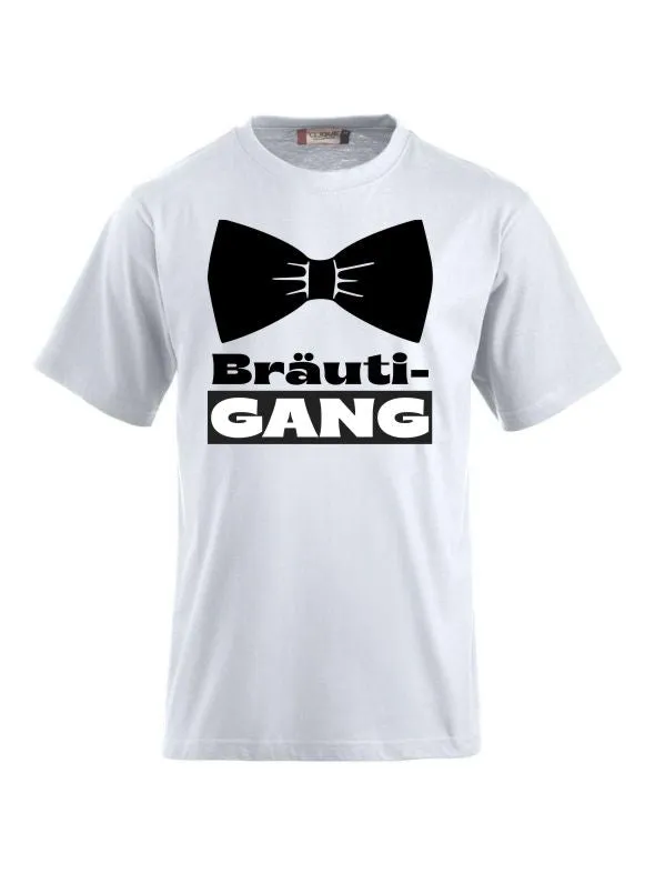 T-Shirts bedrucken mit Spruch Bräuti Gang