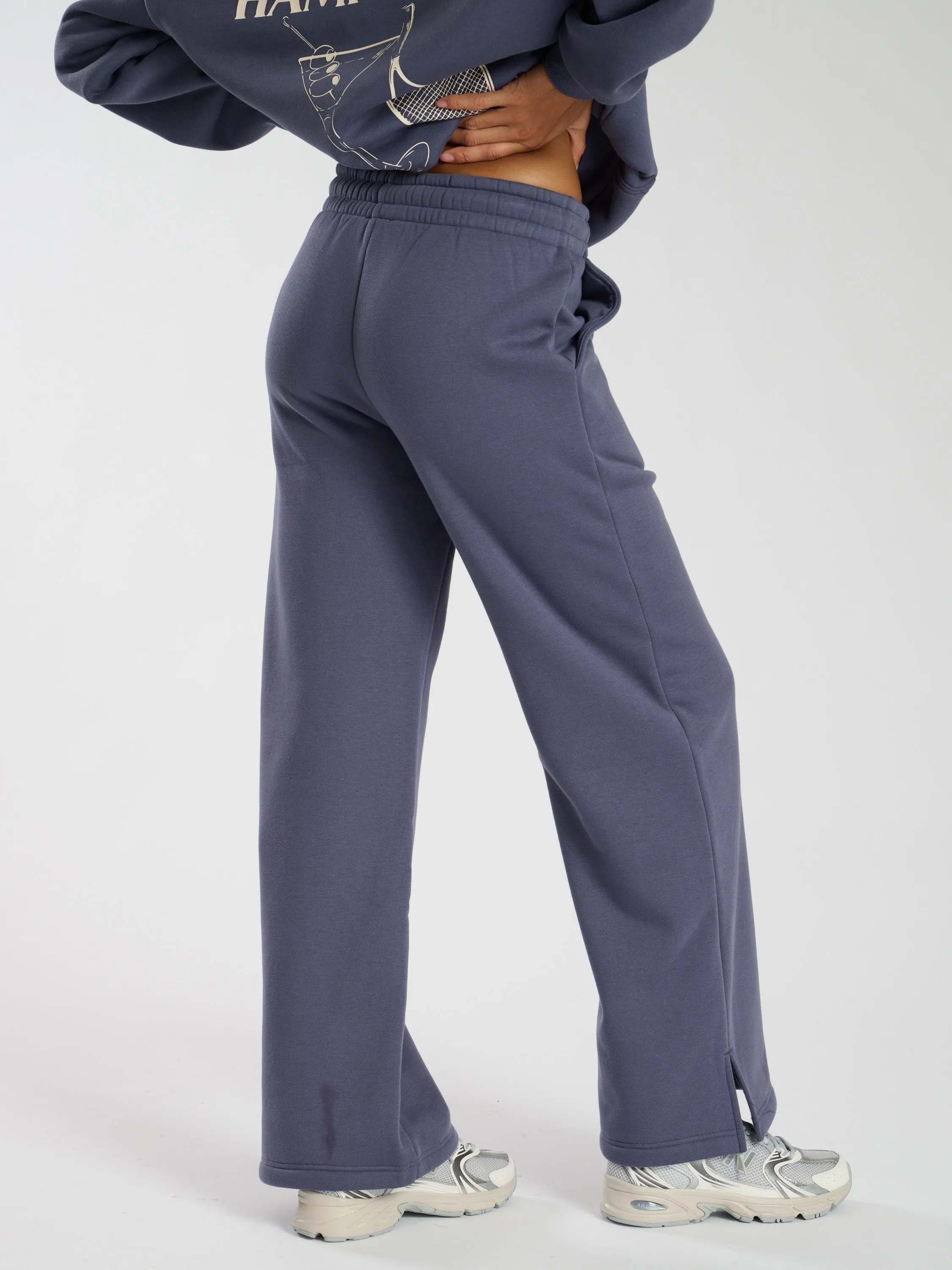 The 'Off duty' wide leg joggers in Capri blue