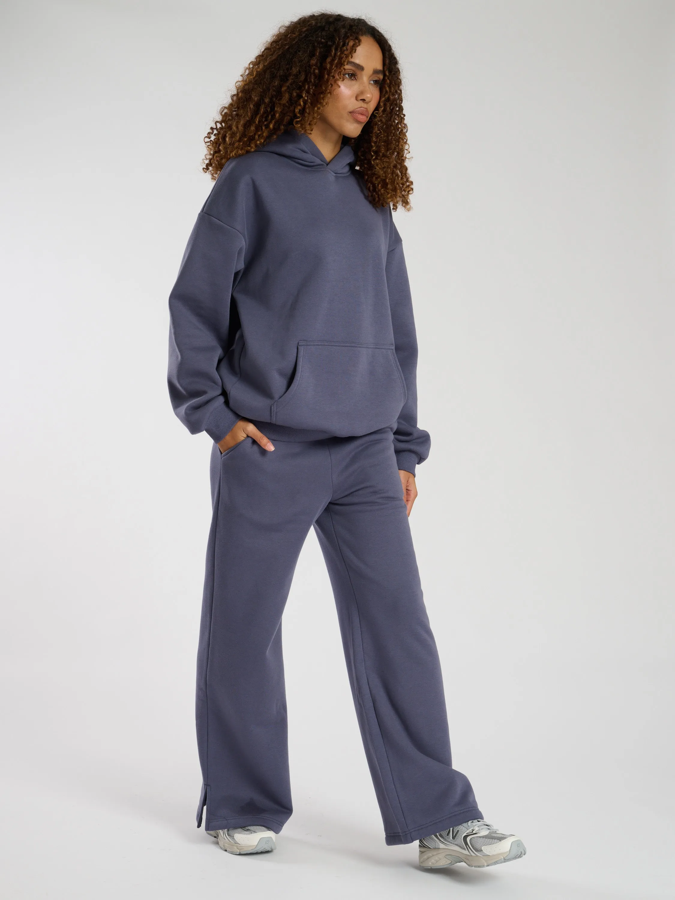The 'Off duty' wide leg joggers in Capri blue