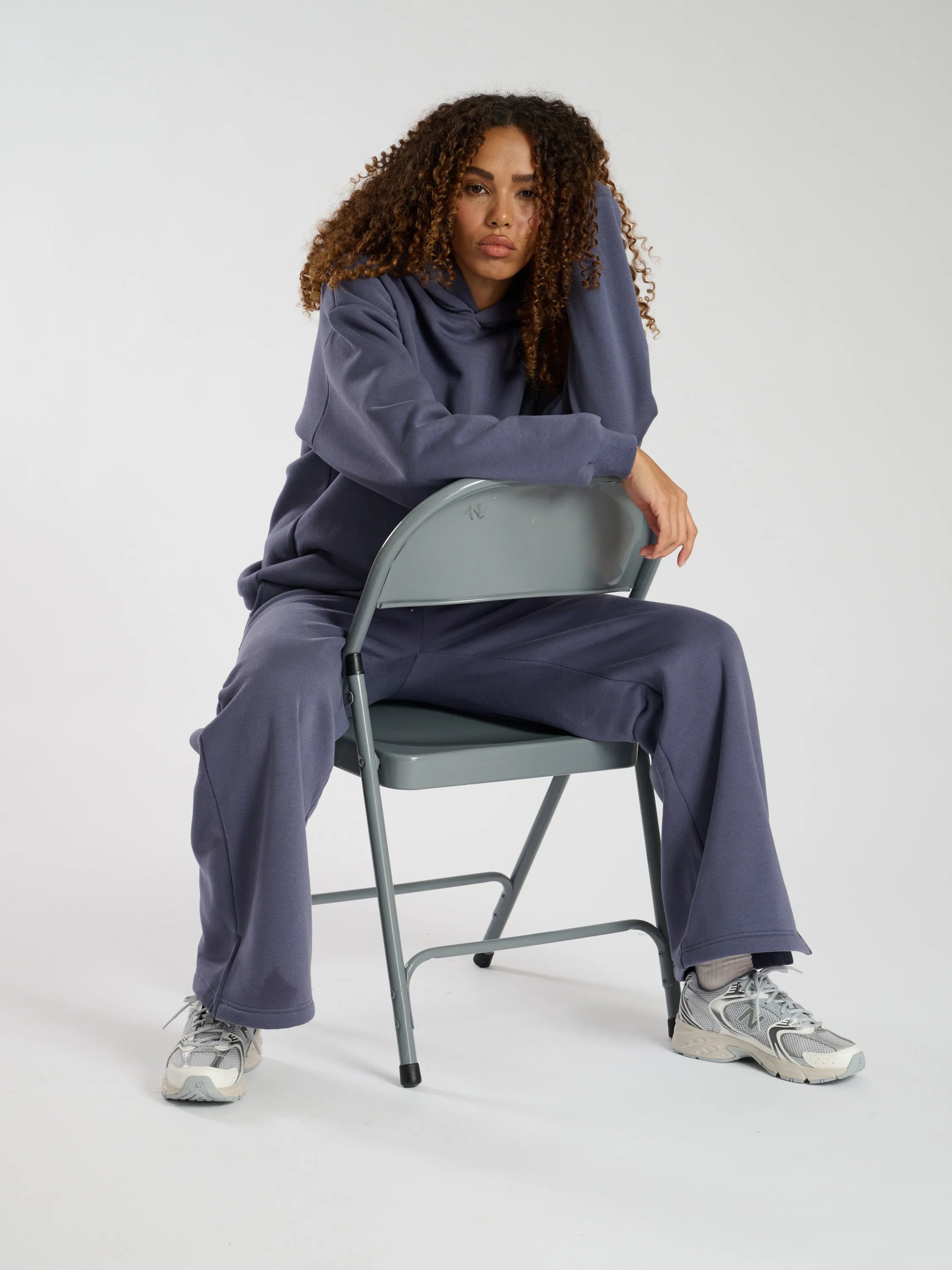 The 'Off duty' wide leg joggers in Capri blue