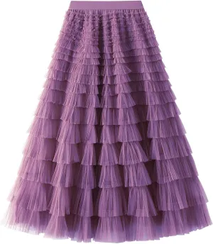 Tulle Skirts for Women Long Length Women's 50s Vintage Petticoat Tulle Tutu Skirt Breezeful Skirt Kids Tutu