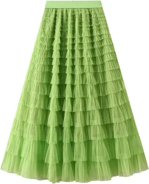 Tulle Skirts for Women Long Length Women's 50s Vintage Petticoat Tulle Tutu Skirt Breezeful Skirt Kids Tutu