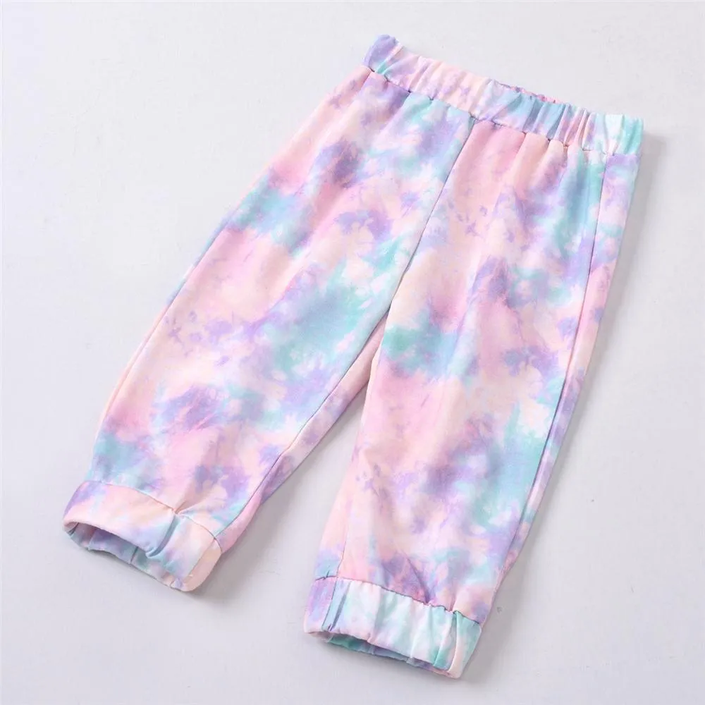 Unisex Hooded Tie-dye Long Sleeve Top & Trousers Toddler Wholesale