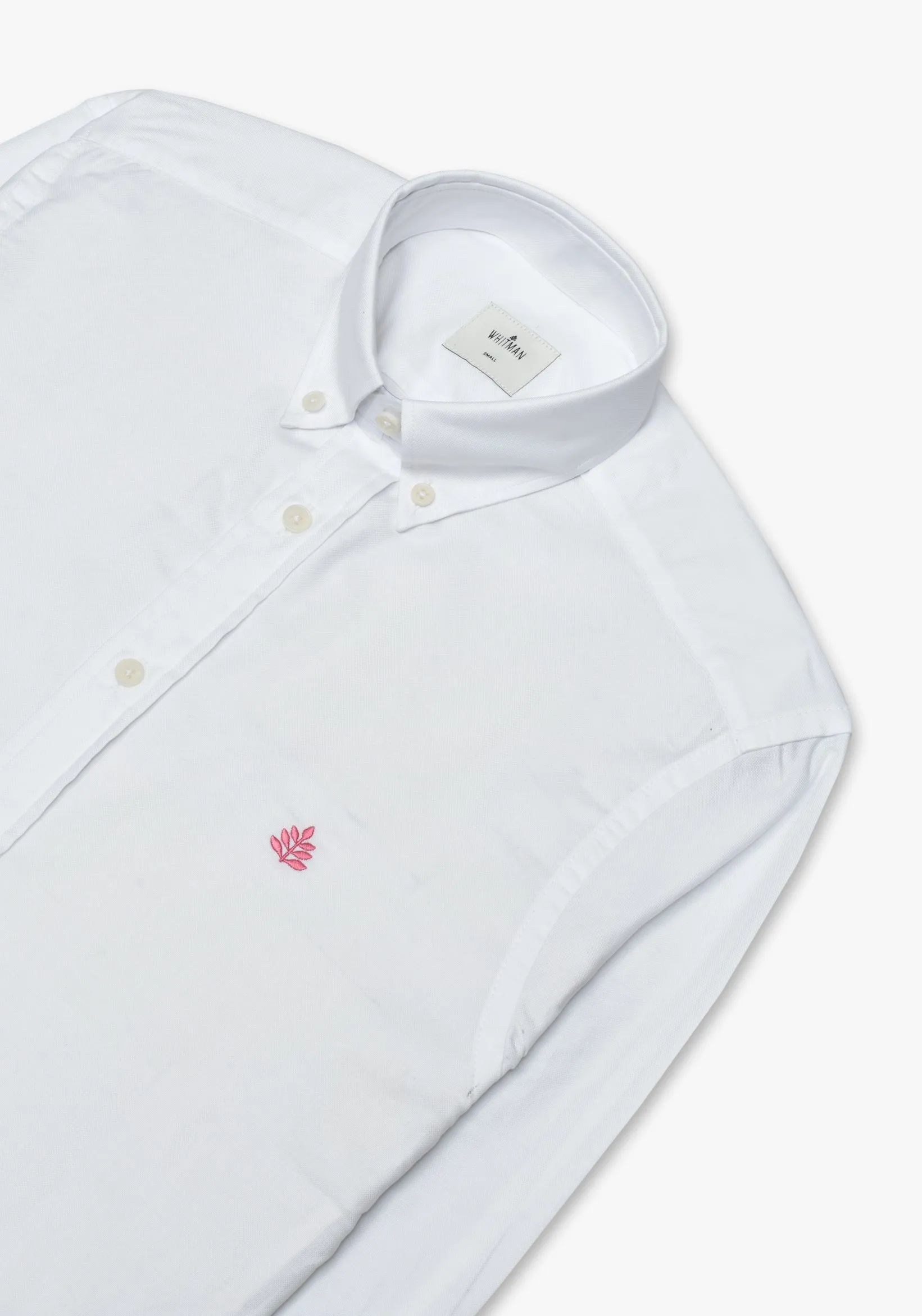 Whitman White Button Down Collared Shirts