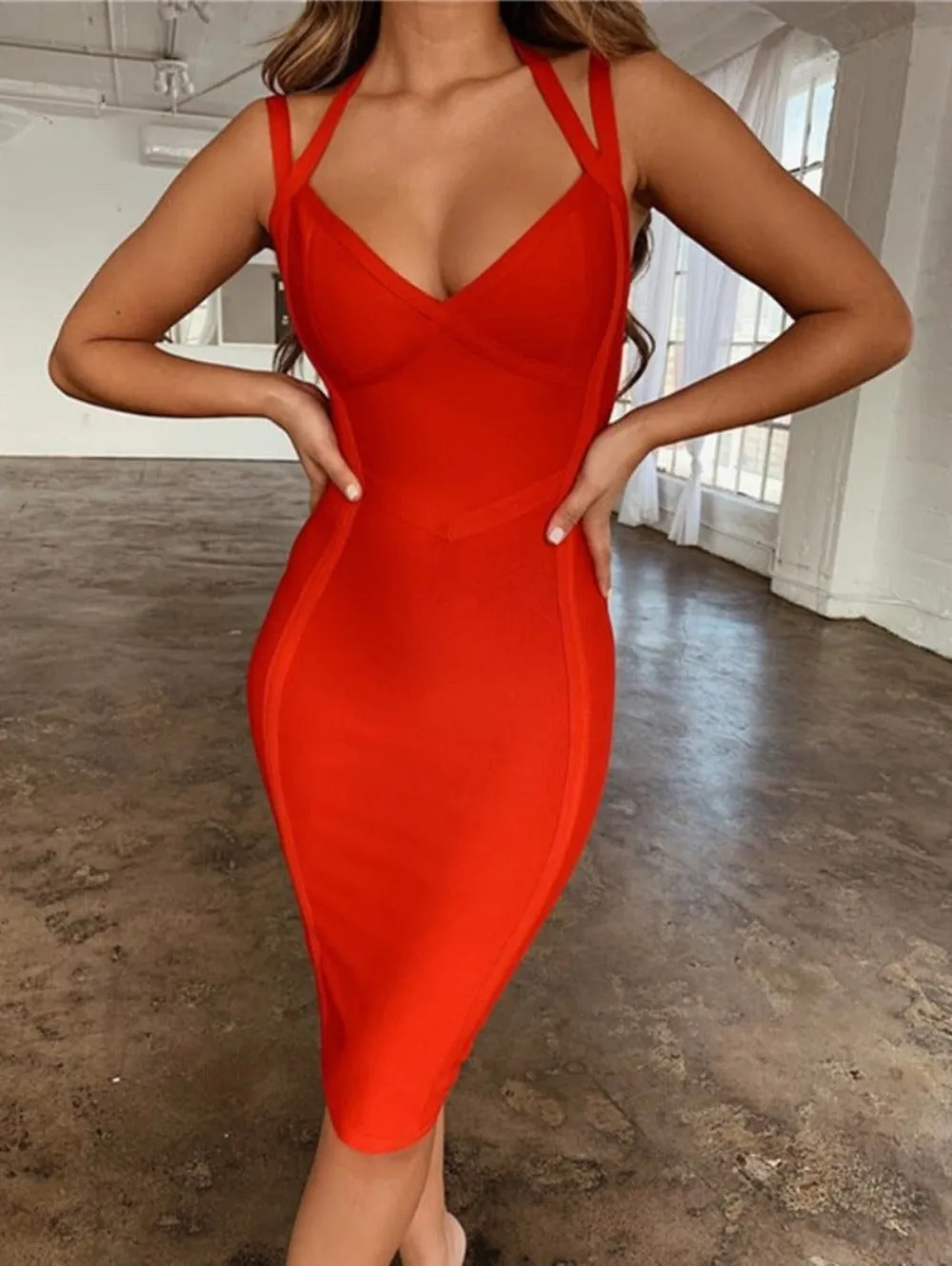 women dresses knee length sleeveless backless summer bodycon ✈️ free.shipping