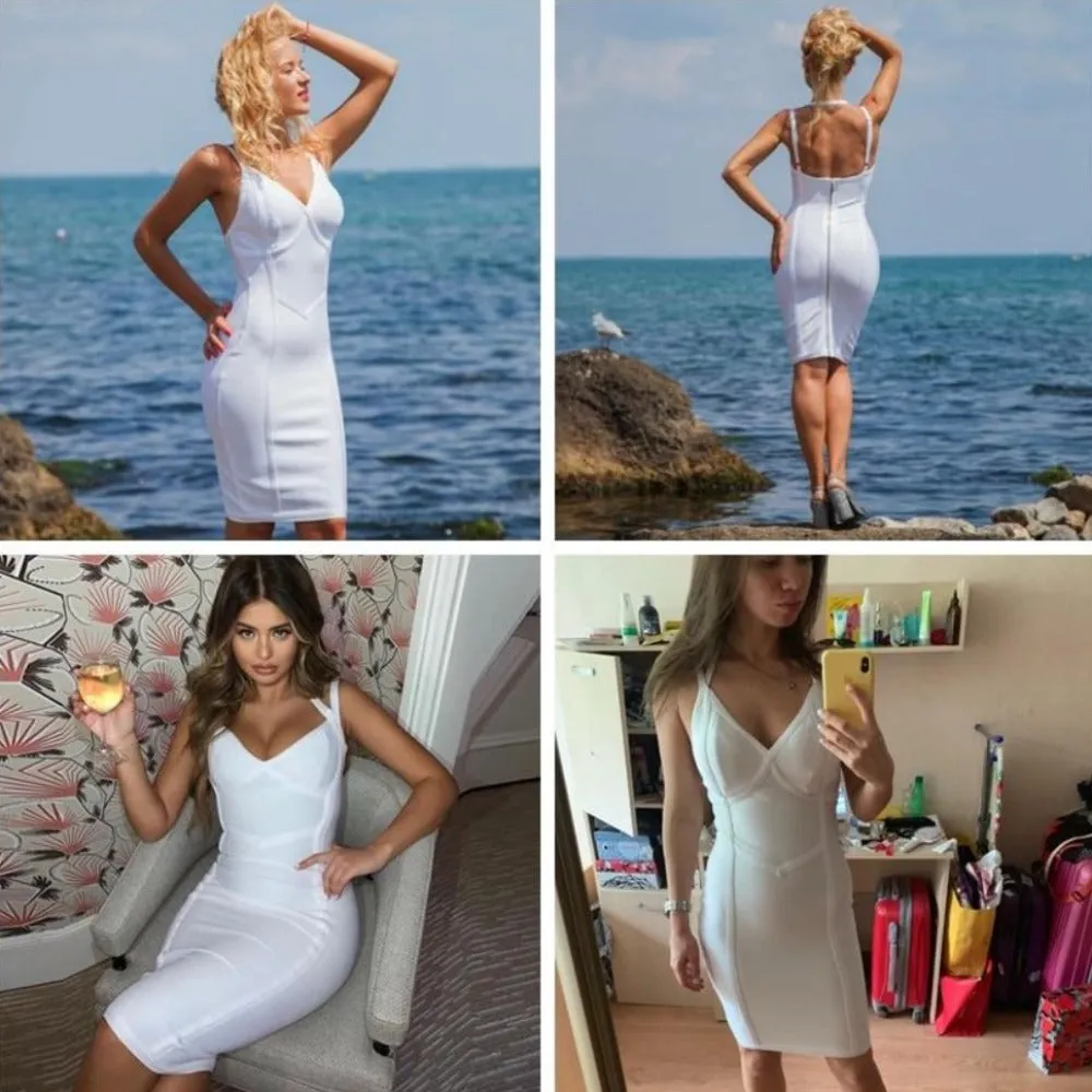 women dresses knee length sleeveless backless summer bodycon ✈️ free.shipping