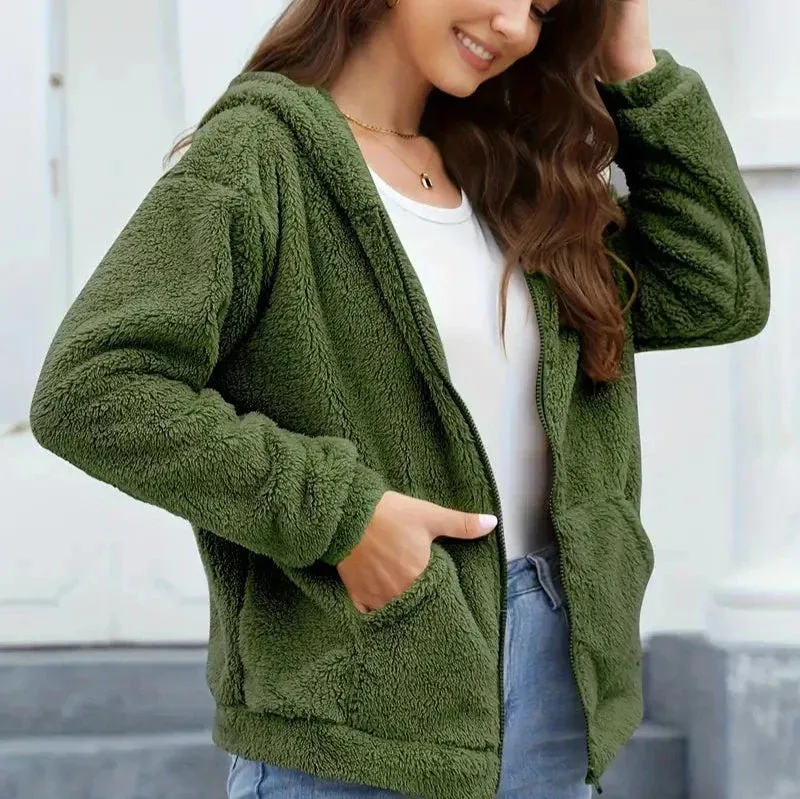 Zachte Fleece Rits Hoodie