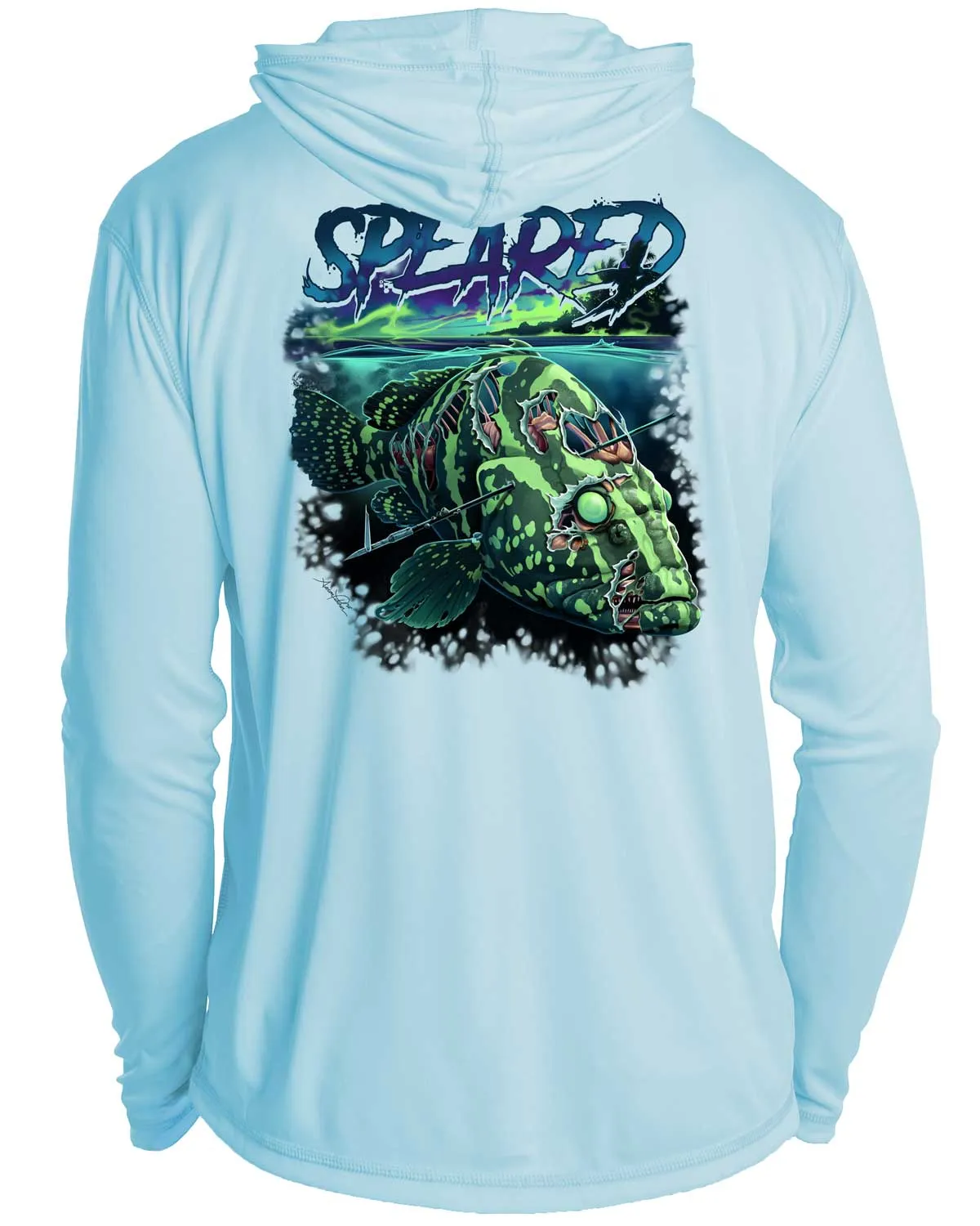 Zombie Grouper UV: Men's Spearfishing UV/UPF 50  Hoodie